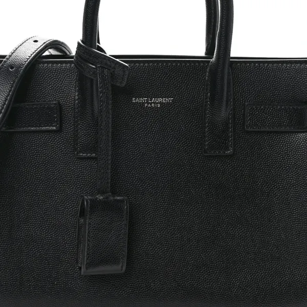Saint Laurent Nano Sac De Jour Black Grained Calfskin Leather - Image 6