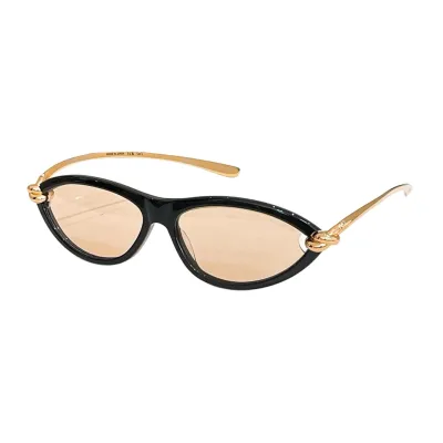 Bottega Veneta glasses black gold/beige/yellow/apricot/leopard/black silver/green color Size 49口21-145