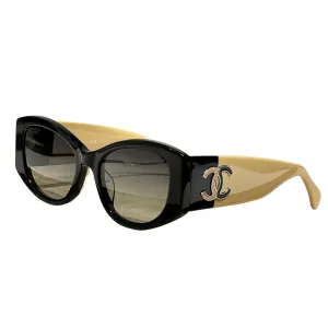 CHANEL glasses black khkai color size 53口19-145