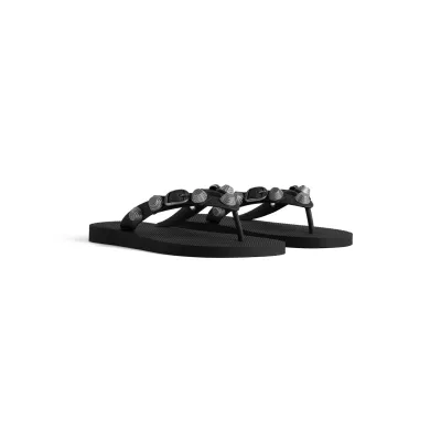 BALENCIAGA Black flip-flops Slippers