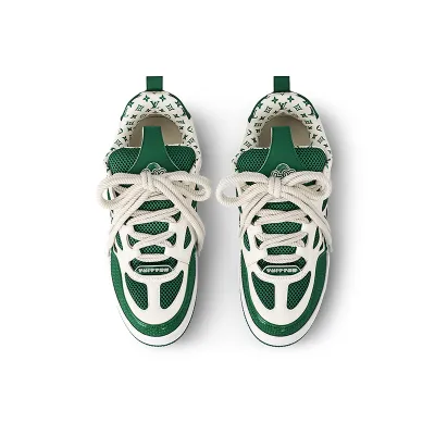 Louis Vuitton Green ox leather skateboard sneakers for men