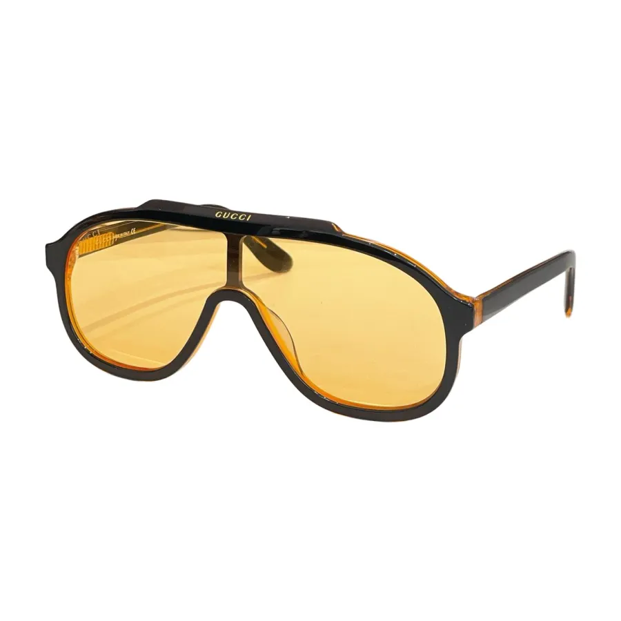 Gucci Pilot shape glasses orange/black/brown/leopard red/leopard brown/silver color Size 99口1-145