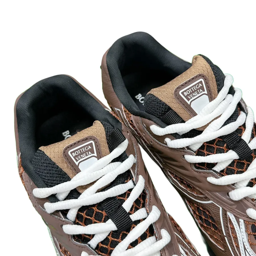 Bottega Veneta Orbit Sneakers In Brown Suede/Technical Fabric/Mesh Lace-Up Sneaker