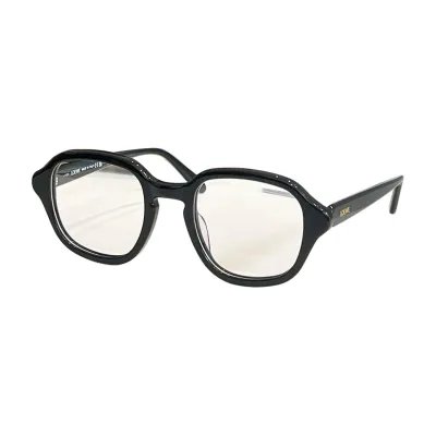 Loewe square frame glasses leopard/black/milky white/transparent color Size 51口21-140