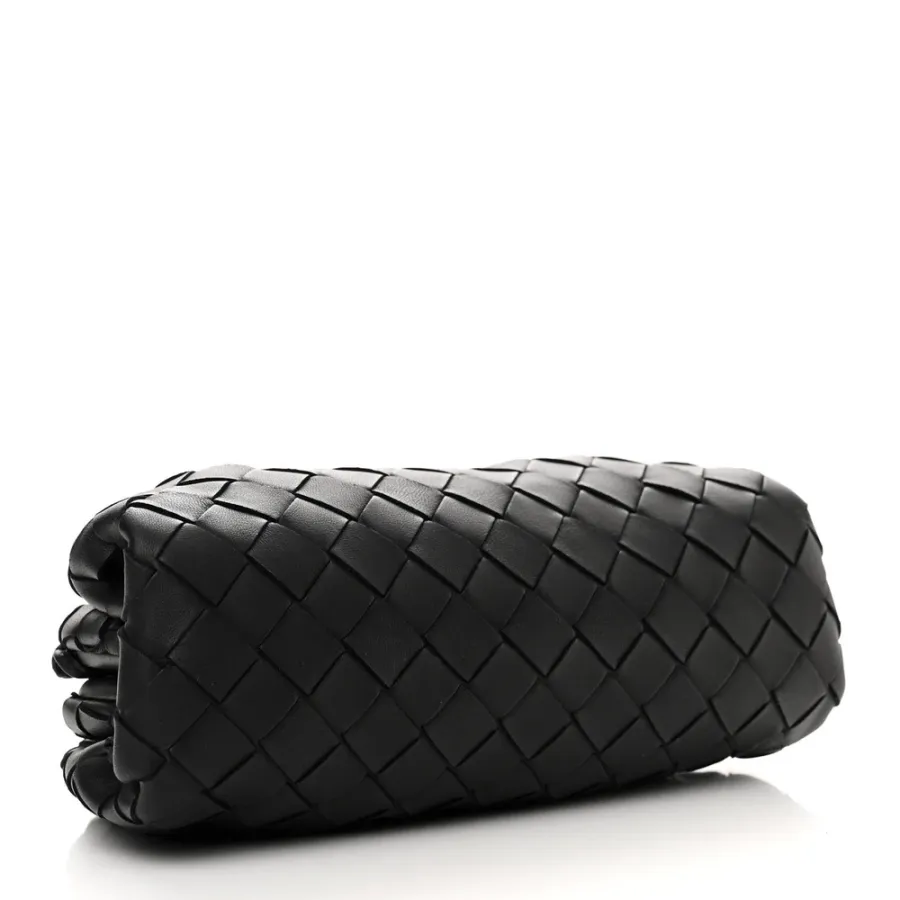 Bottega Veneta Mini Intrecciato Pouch Black Nappa Leather
