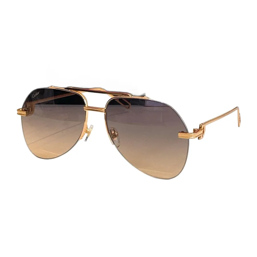 Cartier Pilot glasses black gold/black/brown/grey brown/eggplant/green color Size 59口18-135