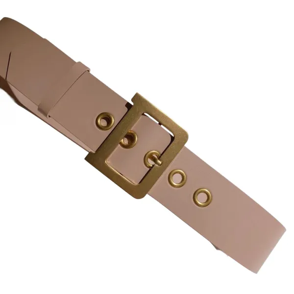 Dior Women' s Jumbo D Buckle Belt In Pink/Red Calfskin With Gold Hardware 50mm - Image 2