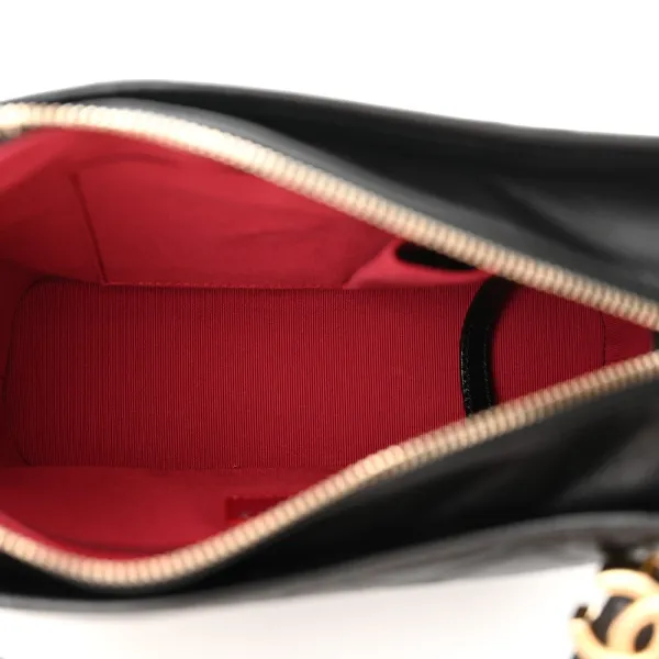 Black Quilted Chanel Bag Quilted Calfskin Leather - Image 7