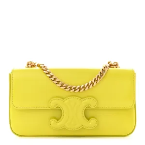 Celine Small Cuir Triomphe Chain Shoulder Bag Anis Shiny Calfskin Leather Gold Hardware