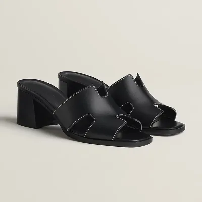 HERMES  Helia  Slippers High-heeled slippers Black High Heels Sandal