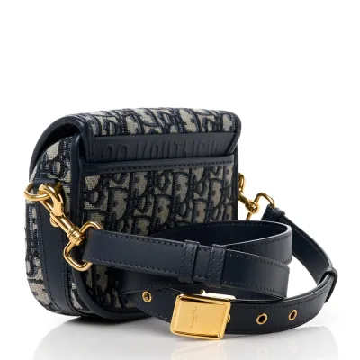 Dior Small Bobby Bag Blue Oblique Canvas Gold Hardware