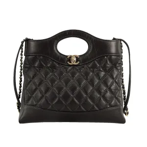 Chanel Oil Wax Leather Brown / Milk Tea Color / Grey Crossbody Bags