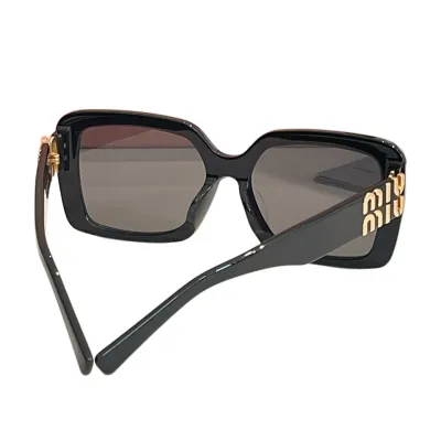 Miu Miu square frame glasses black/pink/leopard color Size 56口17-140