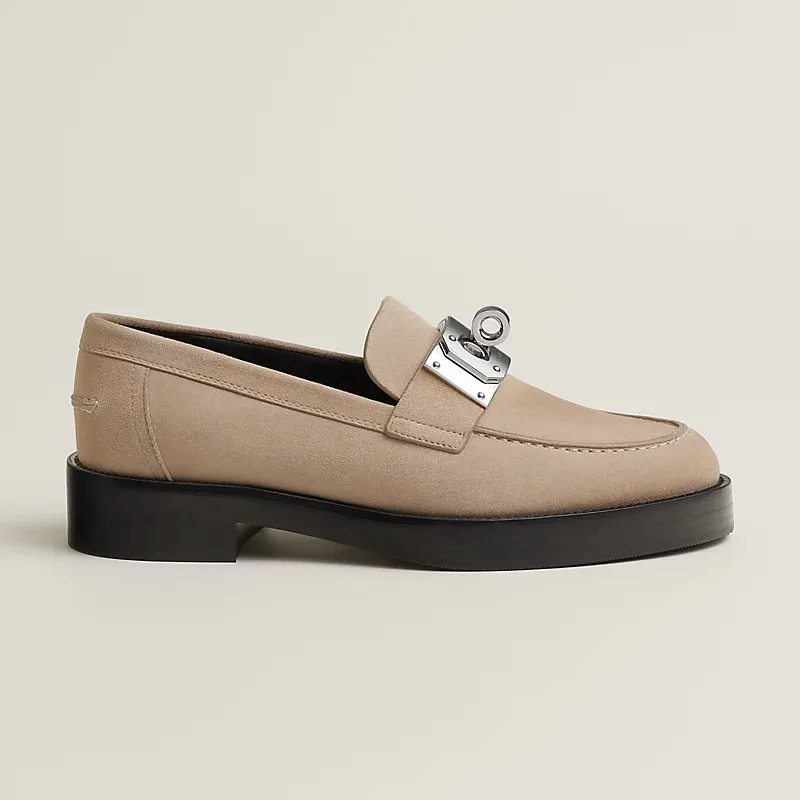 HERMES Hot Beige color Loafers