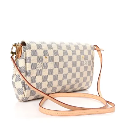 Louis Vuitton Favorite MM Damier Azur Canvas Gold Hardware
