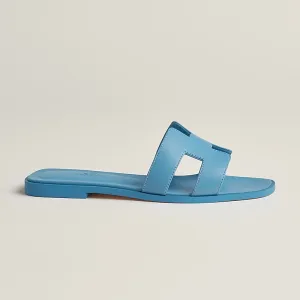 HERMES Oran Blue Slippers
