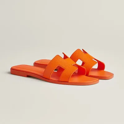 HERMES Oran orange Slippers