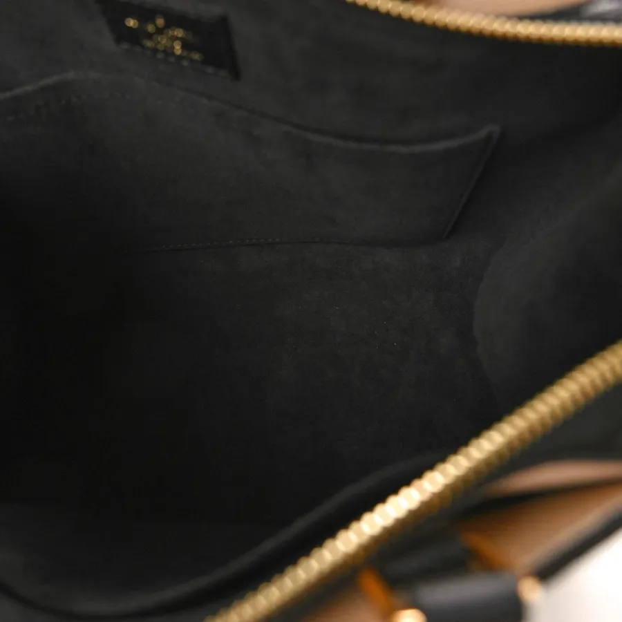 Louis Vuitton Petit Palais MM Black/Beige Giant Monogram Empreinte Leather Gold Hardware