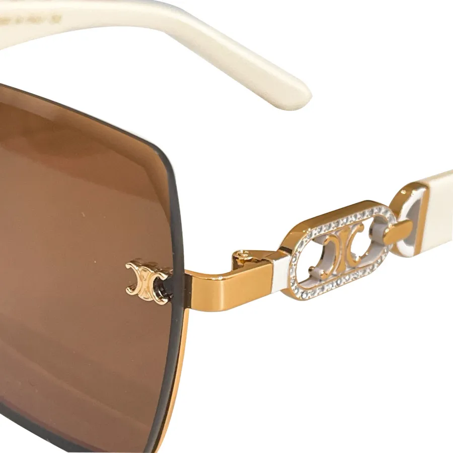 Celine square frame glasses ivory/green/black/purple/khaki color Size 62口16-145