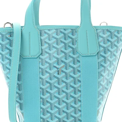 Goyard Belharra PM Bleu Turquoise Goyardine Canvas