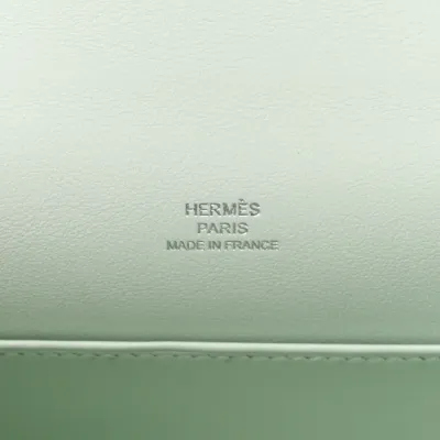 Hermès Kelly Pochette Clutch Vert Peppermint Swift Leather Palladium Hardware