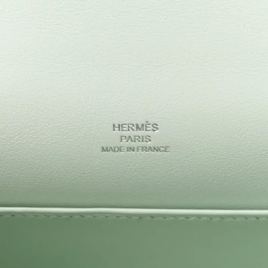 Hermès Kelly Pochette Clutch Vert Peppermint Swift Leather Palladium Hardware