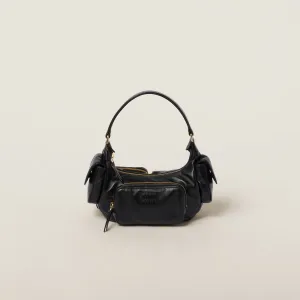 Miu Miu Pocket Leather Black Top-Handle Bags