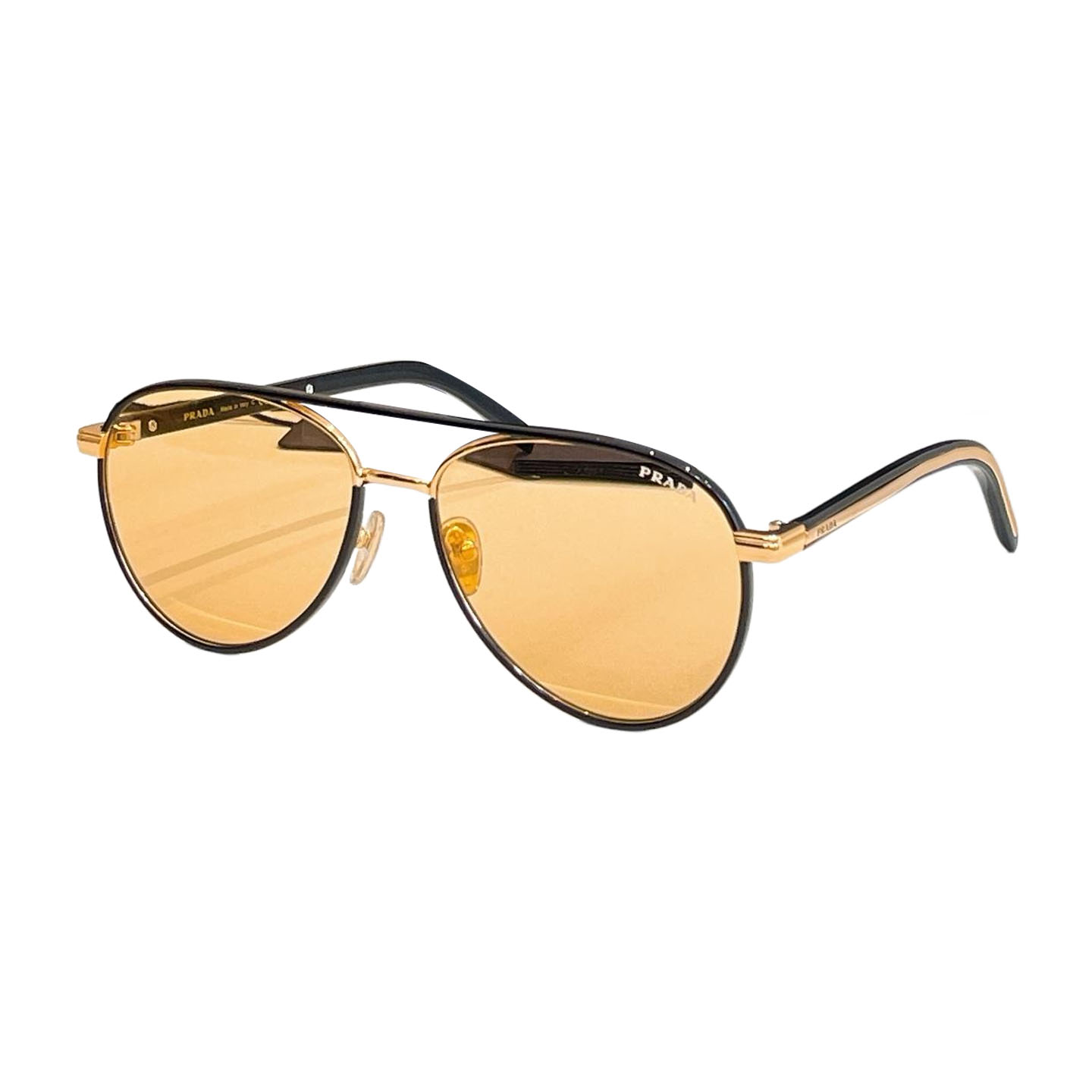 Óculos Aviator Prada cor castanho/marrom/azul/preto/vermelho/berinjela Tamanho 56口15-145