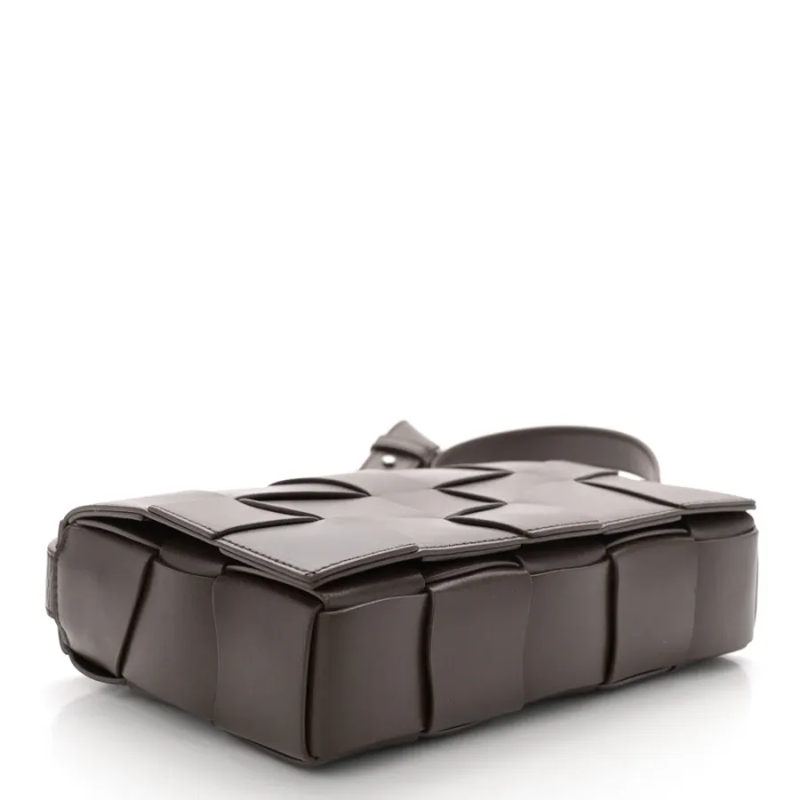 Bottega Veneta Maxi Intrecciato Cassette Crossbody Bag Oxblood Lambskin Leather