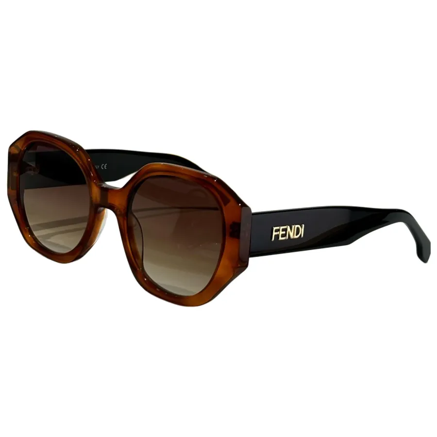 Fendi glasses black/black brown/brown/brown monogram color Size 52-23-142