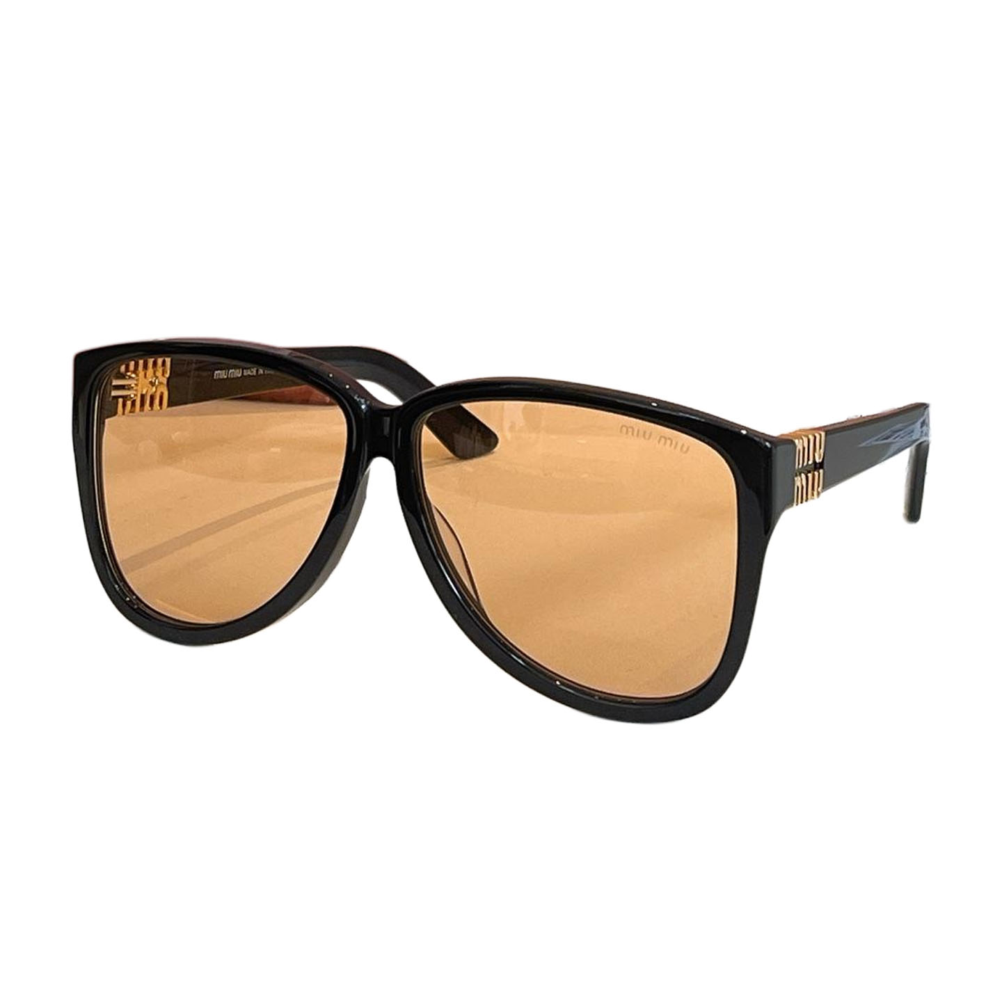 Óculos Miu Miu preto fulvo/leopardo/preto/leopardo marrom/cor berinjela Tamanho 61口12-141