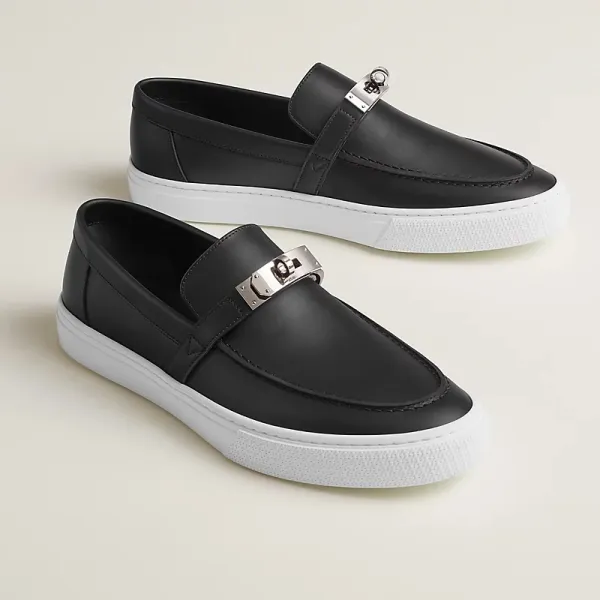 HERMES Game Black Loafers - Image 3