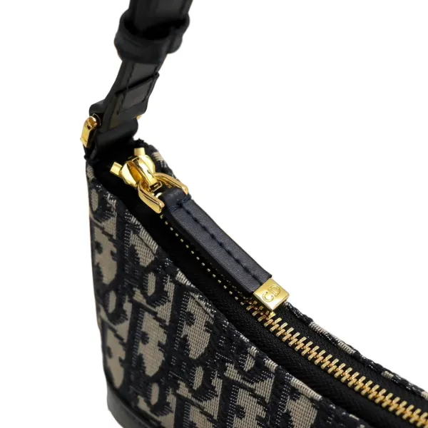 Dior 30 Montaigne Cigale Mini Bag In Blue Dior Oblique Jacquard Gold Hardware - Image 8