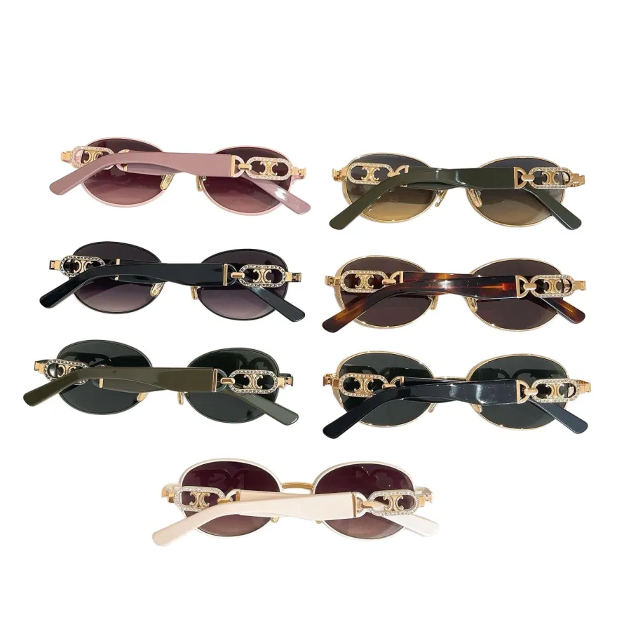 Celine Oval glasses eggplant/green gold/pink/leopard/green/white/black color Size 56口23-140