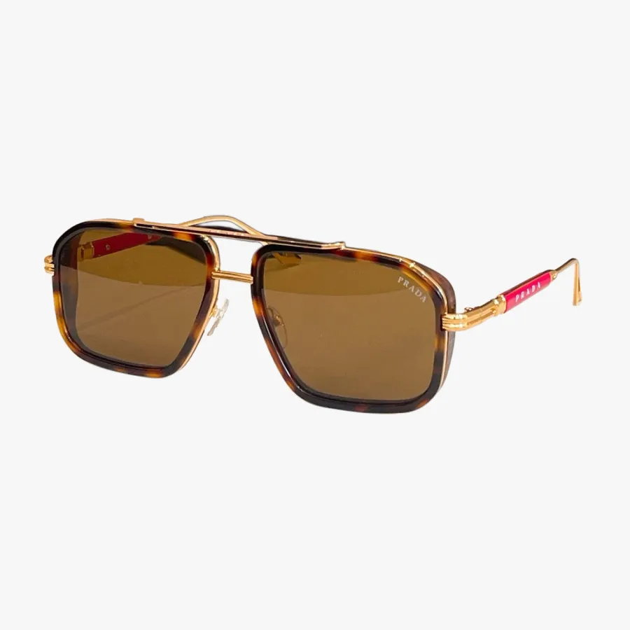 Prada aviator glasses black gold/leopard brown/black purple/blue orange/maroon color Size 58口17-140
