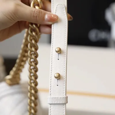 Chanel Lleboy white Quilted Caviar Leather Shoulder Bags Crossbody Bags