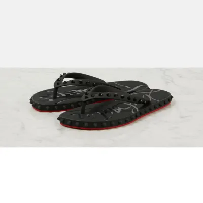 Christian Louboutin black slippers sandals