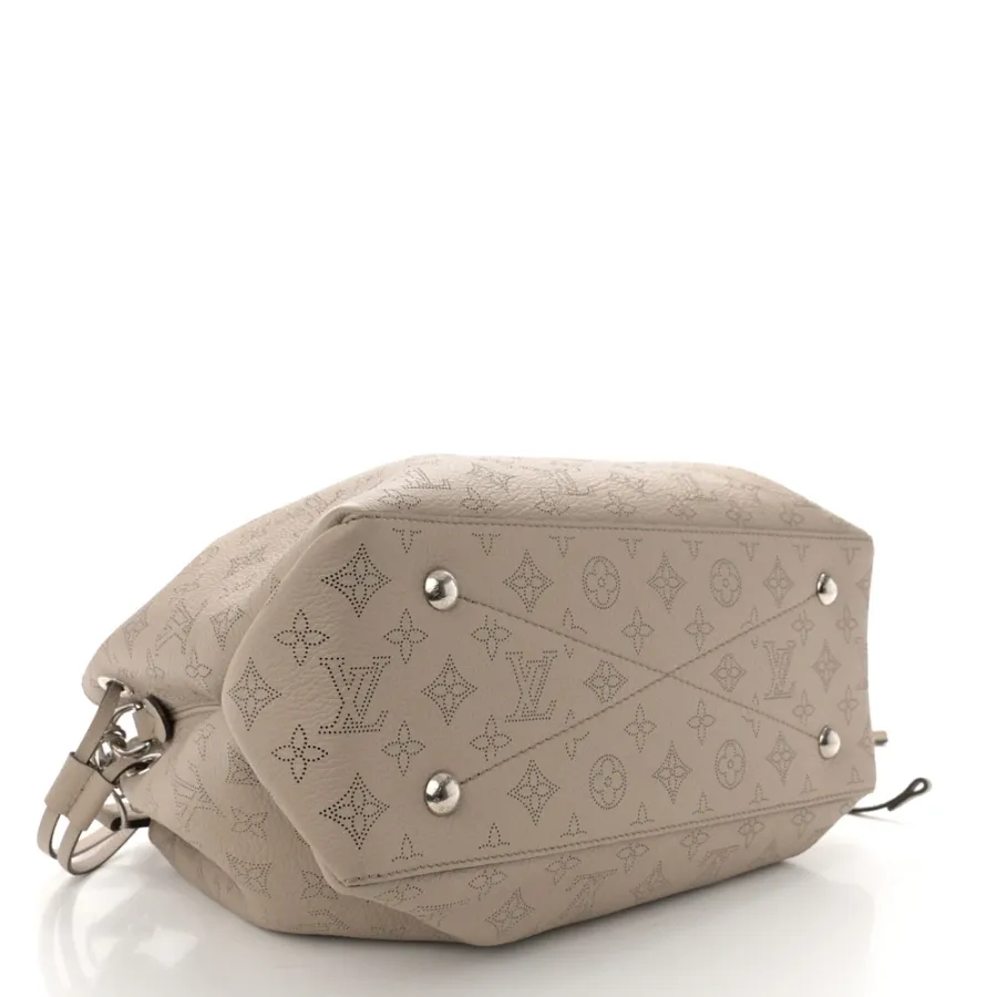 Louis Vuitton Bella Tote MM Galet Mahina Leather Silver Hardware