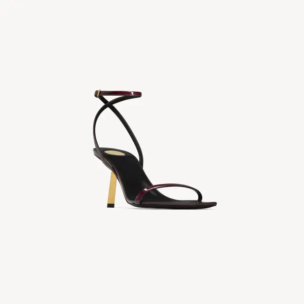 Yves Saint Laurent Black patent leather stiletto sandals - Image 2