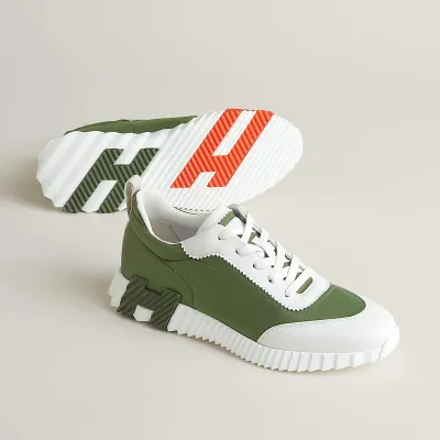 HERMES Green Sneakers Bouncing Sports Shoes