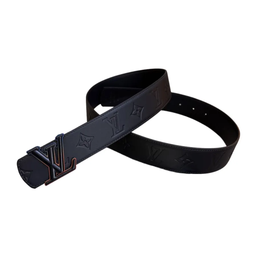 Louis Vuitton Men's Dimension Reversible Belt In Black Calfskin With Gold/Silver/Black Hardware 40mm