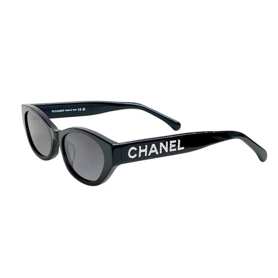 CHANEL round frame glasses black color SIZE 54-19-145
