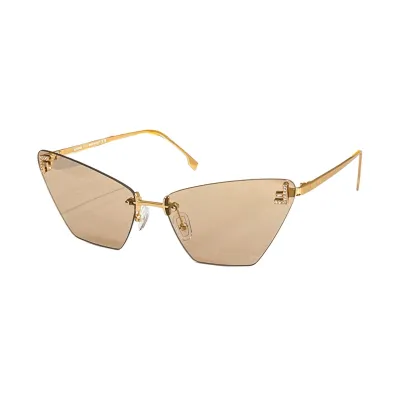 Fendi glasses silver/tawny/black gold/black silver/blue silver/brown/gradient brown/black monogram/brown monogram color Size 145口0-142