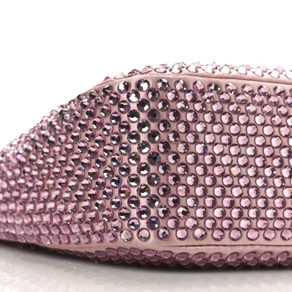 Prada Re-Edition 2005 Shoulder Bag Alabastro Satin & Crystal Silver Hardware - Image 4