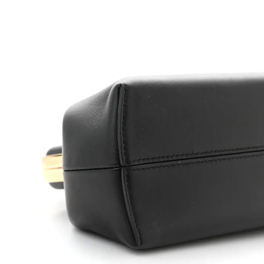 Fendi Medium Fendi First Black Shiny Nappa Leather Gold Hardware
