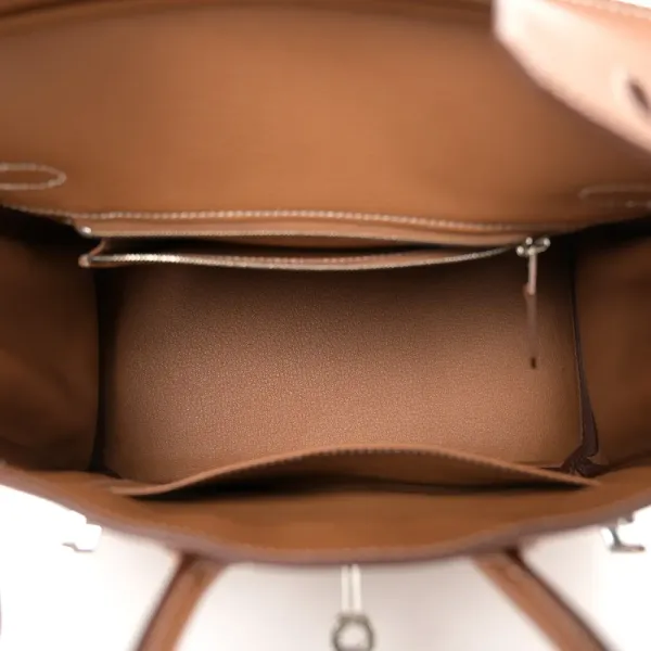 Hermès Birkin 25 Brown Togo Leather Palladium Hardware - Image 7