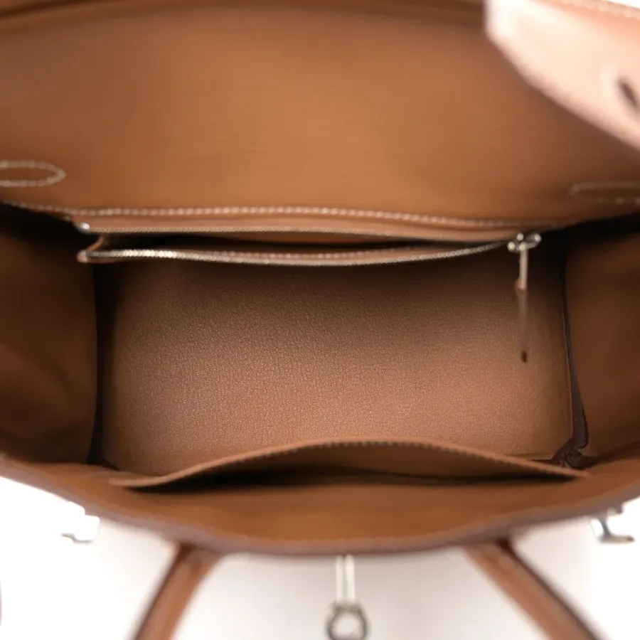 Hermès Birkin 25 Brown Togo Leather Palladium Hardware