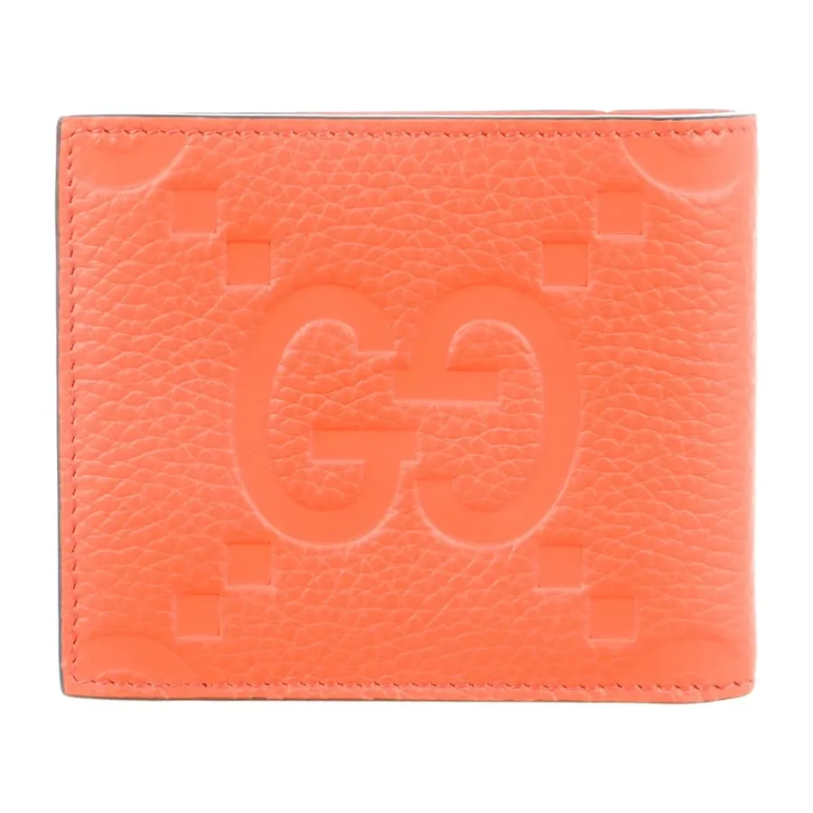 Gucci Medium Bifold Wallet Orange Jumbo GG Leather