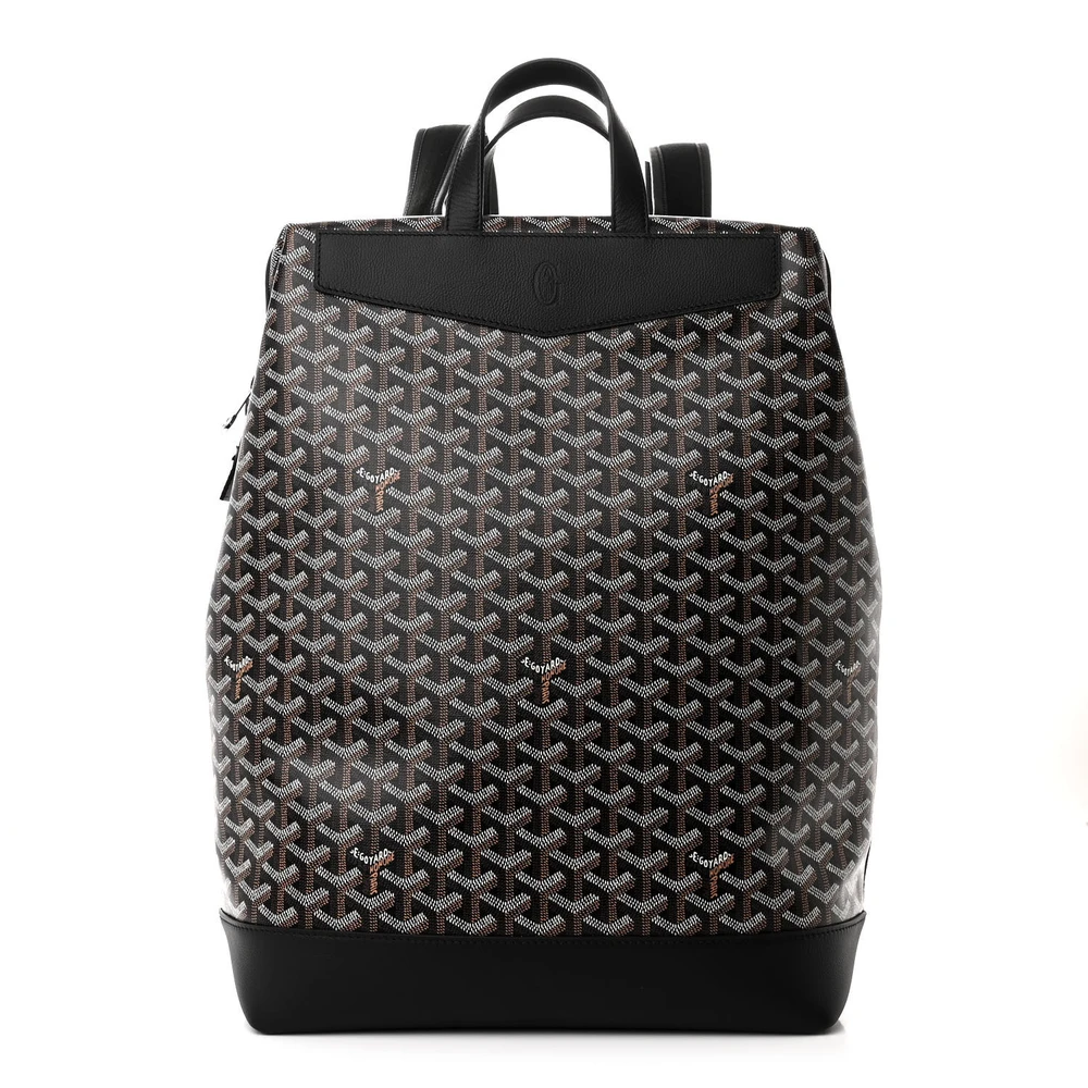 Goyard Cisalpin Mochila MM Preto Lona Goyardine e Couro Bezerro