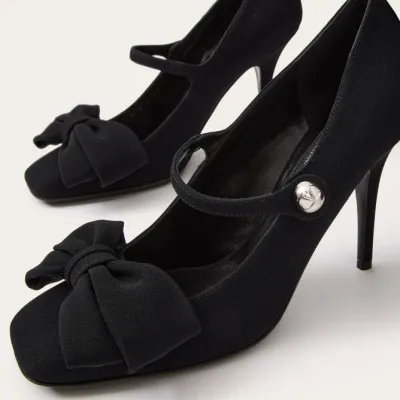 VALENTINO Suede Mary Jane Heels (heel height 10cm)